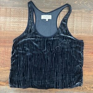 Abercrombie & Fitch Women's Dark Blue Velvet Tank Top Size Medium